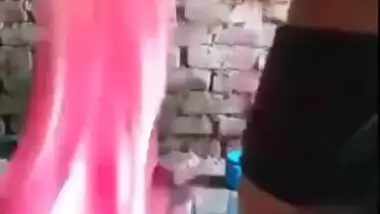 Cute Girl bathing