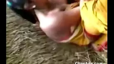 Local village lady Keeru getting her boobs exposed off saree by friends