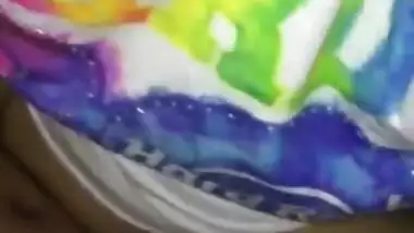 Asian girl riding on bf dick