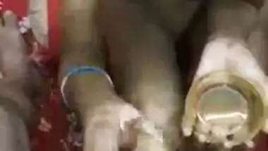 Watch this Desi wife oily handjob to her hubby