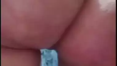 Bhabhi milking breast and fingering pussy viral live