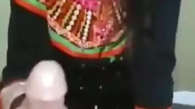 Indian hot wife giving blowjob