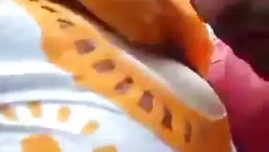 Sucking Boobs Of Desi Maid In Garden