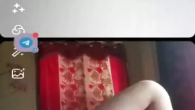 Indian girl fingering video call with dildoing