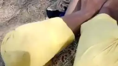 Desi village girl with lover outdoor