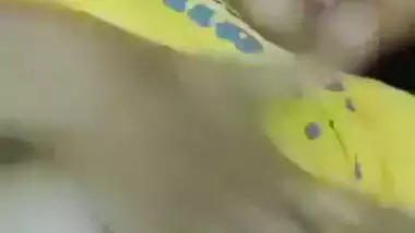 Cute Girl Showning and Boob Pressing
