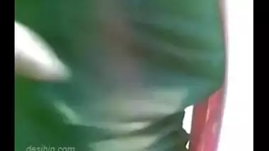 Dhaka girl showing off her boobs on terrace for her lover guy