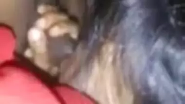 Newly wed tamil wife janu with jasmine flowers in head sucking bf till he cums