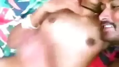 Village couple romantic foreplay