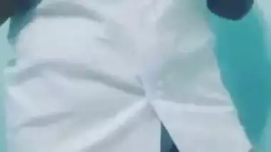 Nineteen Years Old Desi School Girl Removing Uniform On Camera