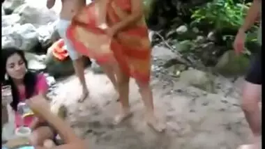 College classmates fun outdoor