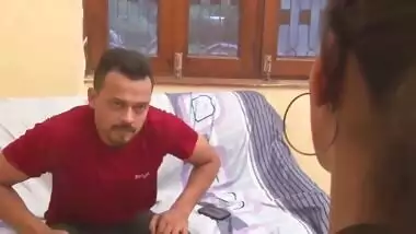 Horny husband do hot sex with his Indian wife to make her satisfy after weeks