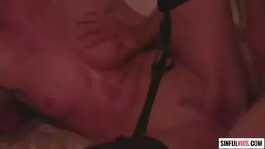 Bedroom sex with hot brunette cougar India Summer