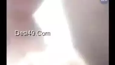 Indian babe displays naked XXX boobs and puts hand down there to rub clit