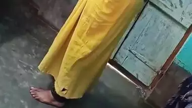 Today Exclusive- Boudi Wearing Cloths After Bathing