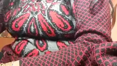 Sultry Desi female flashes her big XXX melons from under the dress