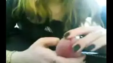 Hot young girlfriend from Russia giving blowjob!