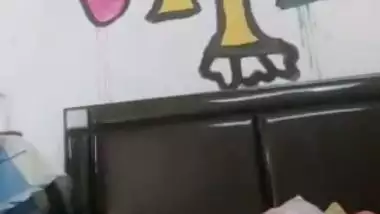 Very cute girl pressing her boobs