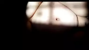 Desi Bbw wife's pussy fingering and boob pressing