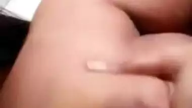 Hot milk shakes show on a live video call with boyfriend