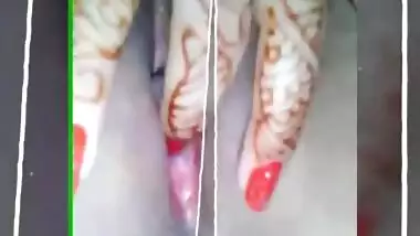 Newly Married girl fingering at night