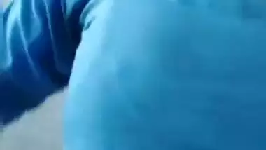 School girl big boobs juggling in the classroom