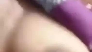 Desi student pulls polka-dot dress up to demonstrate her small tits
