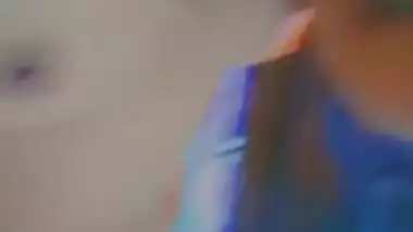 Beautiful desi hot girl show her boob nipple selfie cam video