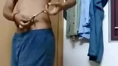 Desi girl changing dresses on cam for her lover