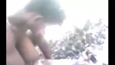 Village slut fucked by young guys in outdoor
