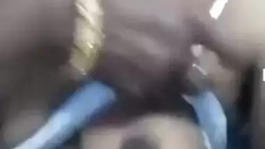 Man is out but camera is on so Indian woman can show off XXX titties