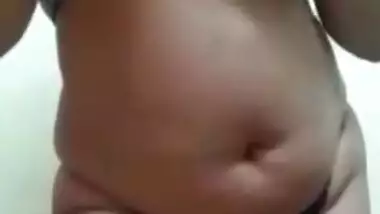 Horny girl teases her big tits and booty for sex