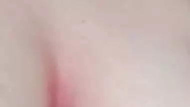 Chubby girl wears bra and new dresses before nude