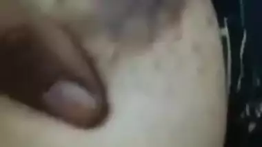 Desi girl gives a XXX blowjob while lover is touching her tits on camera