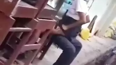 College lovers fucking in backside of the College building