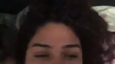 CURLY HAIR HORNY GF GIVING PLEASURE TO HARD DICK BF