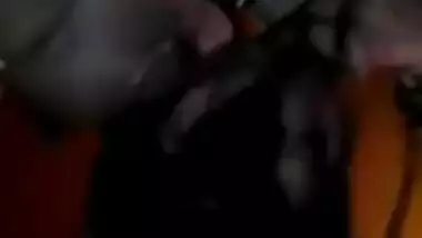 Pretty wife giving blowjob to hubby