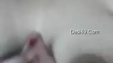 Super excited Desi woman touches tits waiting for husband's cock