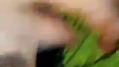 Bhabhi talking on phone and husband playing with her boobs and pussy